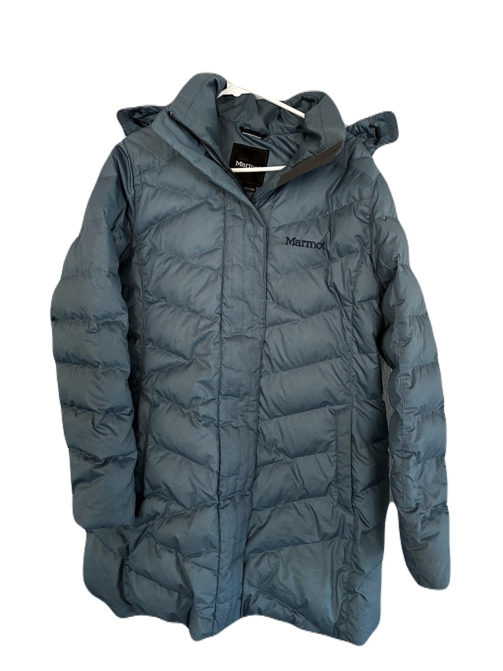 Marmot Montreal 700-Fill Down Puffer Parka Women’s XL Steel Blue - READ